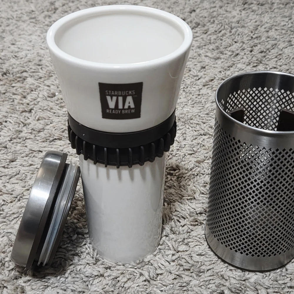 Starbucks VIA Ready Brew‎ Stainless Steel Coffee Tumbler & Brewer